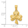 14k Yellow Gold Shamrock Pendant C1741