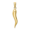 10k Yellow Gold Large Italian Horn Pendant