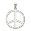 Sterling Silver Diamond-cut Peace Symbol Pendant