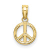 10k Yellow Gold 3-D Peace Symbol Pendant