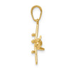 14k Yellow Gold 3-D Low-Wing Airplane Pendant