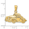 14k Yellow Gold Classic Antiqued Car Pendant