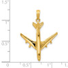 14k Yellow Gold 3-D Jet Pendant D1222