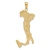 14k Yellow Gold Large Map with ITALY Pendant