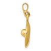 14k Yellow Gold 3D Sombrero Pendant