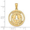 14k Yellow Gold Naples Dolphins Pendant