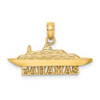 14k Yellow Gold 2-D Bahamas Cruise Ship Pendant