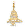 14k Yellow Gold Washington D.C. Capital Building Pendant