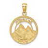 14k Yellow Gold St. Lucia Twin Pitons Pendant