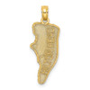 14k Yellow Gold Hilton Head Map Pendant