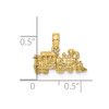 14k Yellow Gold 3-D Miniature Train Pendant D1216