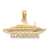 14k Yellow Gold 2-D Nassau Under Cruise Ship Pendant