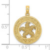 14k Yellow Gold Turks and Caicos Round Frame w/ Starfish Pendant