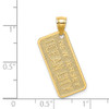 14k Yellow Gold Textured Ocean City, Nj License Plate Pendant