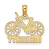 14k Yellow Gold Ocean City Under Bicycle Pendant