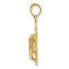 14k Yellow Gold St. Thomas Reversible Flip Flops Pendant