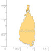 14k Yellow Gold St. Lucia Island Pendant