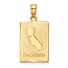 14k Yellow Gold San Francisco Disk 2 Sides Pendant