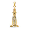 14k Yellow Gold 3-D Sanibel Island Lighthouse Pendant K8125