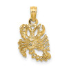 14k Yellow Gold 3-D Scorpio Zodiac Pendant