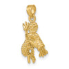 14k Yellow Gold 3-D Aquarius Zodiac Pendant