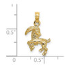 14k Yellow Gold 3-D Capricorn Zodiac Pendant