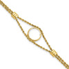 7.25" 14k Yellow Gold Rope Chain & 14mm Coin w/ 2 Stations Bracelet