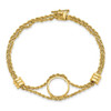 7.25" 14k Yellow Gold Rope Chain & 14mm Coin w/ 2 Stations Bracelet