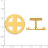 14k Yellow Gold Polished Classic 27mm Coin Bezel Cuff Links