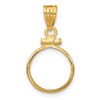 14k Yellow Gold 13mm Polished Screw Top Coin Bezel Pendant