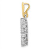 14k Two-tone Gold A Diamond 13mm Prong Coin Bezel Pendant