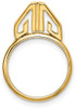 14k Yellow Gold 14mm Geometric Motif Prong Coin Bezel Pendant