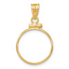 14k Yellow Gold 15.5mm Polished Screw Top Coin Bezel Pendant