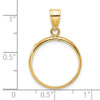 14k Yellow Gold 18mm Polished Prong Coin Bezel Pendant