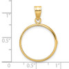 14k Yellow Gold 19.5mm Polished Prong Coin Bezel Pendant