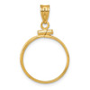 14k Yellow Gold 19.0 mm Polished Screw Top Coin Bezel Pendant