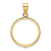 14k Yellow Gold 19.0mm Polished Prong Coin Bezel Pendant