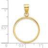 14k Yellow Gold 19.0mm Polished Prong Coin Bezel Pendant