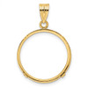 14k Yellow Gold 20.2mm Polished Prong Coin Bezel Pendant