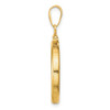 14k Yellow Gold 20mm Polished Screw Top Coin Bezel Pendant