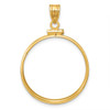 14k Yellow Gold 25.0mm Polished Screw Top Coin Bezel Pendant