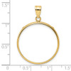 14k Yellow Gold 25.0mm Polished Prong Coin Bezel Pendant