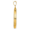 14k Yellow Gold 30mm Polished Screw Top Coin Bezel Pendant