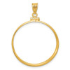 14k Yellow Gold 30mm Polished Screw Top Coin Bezel Pendant