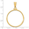 14k Yellow Gold 32mm Polished Screw Top Coin Bezel Pendant