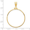 14k Yellow Gold 34.2mm Polished Screw Top Coin Bezel Pendant