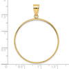 14k Yellow Gold 34.2mm Polished Prong Coin Bezel Pendant