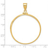 14k Yellow Gold 37mm Polished Screw Top Coin Bezel Pendant