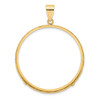 14k Yellow Gold 37mm Polished Prong Coin Bezel Pendant