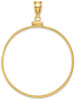 14k Yellow Gold 39.5mm Polished Screw Top Coin Bezel Pendant